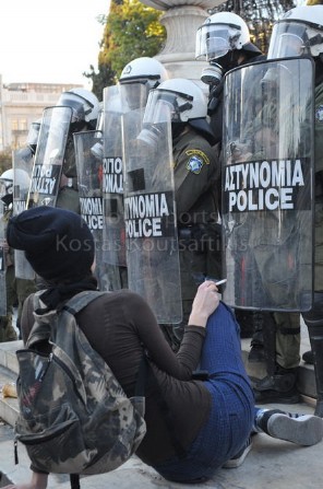 Διαδηλώσεις αθήνας Ελλάδα νεολαία αστυνομία ματ